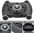 Camera Slider, Camera Car Aluminium Alloy 4 Wheeled Tabletop Slider with 1/4 Screws, Filming Equipment for Ball Head Phone Clamp DSLR Camera Video Camcorder