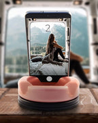 GoDonut – Phone Stand 360 Swivel – Cell Phone Holder + iPad Stand Desk Organizer - Compatible with Tablet, iPhone, Kindle & Most Smartphones – Purple