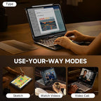 Transparent Case with Keyboard iPad Air (M3/M2,2025/2024) 11 Inch,Compatible 10.9" iPad Air 5th/4th & 11" iPad Pro 4/3/2/1,7-Color Backlit,Wireless Keyboard, 360°Rotating,with trackpad,Black