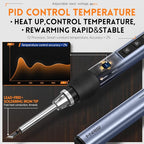 FNIRSI Soldering Iron Kit, DC/PD(96W/65W) Mini Digital Soldering Iron, 180-780℉ Fast Heating, 6 Soldering Tips, Digital OLED Screen Display, Auto Sleep (With Power Adapter)