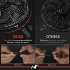 A-Premium 12'' 12 inch Slim Fan Pull Universal Electric Radiator Cooling Fan Assembly, 12V 80W with Mount Kit