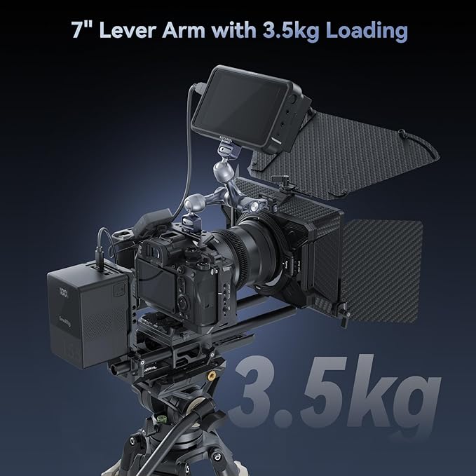 SMALLRIG 7" Rosette Magic Arm, Camera Monitor Mount, Articulating Arm with 1/4"-20 Screws and Anti-Twist Pins, Max Load Capacity 3.5kg Friction Arm, for Cameras, Monitors, LED Lights and Phones