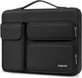 MOSISO 360 Protective Laptop Case 15 inch, Laptop Sleeve Compatible with MacBook Air 15 M4 A3241 M3 A3114 M2 A2941 2025-2023, Dell XPS 15, Side Open Bag with 2 Raised&1 Flapover Pockets, Black