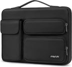 MOSISO 360 Protective Laptop Case 15 inch, Laptop Sleeve Compatible with MacBook Air 15 M4 A3241 M3 A3114 M2 A2941 2025-2023, Dell XPS 15, Side Open Bag with 2 Raised&1 Flapover Pockets, Black