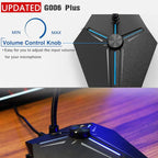 CMTECK Computer Microphone, G006Plus USB Desktop Condenser PC Laptop Mic, Mute Button with LED Indicators, Compatible with Windows/Mac (with Volume Knob)