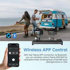 Accsoon Motorized Camera Slider, Adjustable 16''/40 cm Bluetooth Video Slider with Button/APP Control, Time-Lapse/Loop Mode, Speed Knob, 120° Panoramic Shooting, Compatible with DSLR, GoPro, Phone