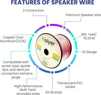 Home Audio System Kit - 7.2 Channel 1500W Bluetooth Amplifier w/ 8 Qty of 8" Framed Ceiling Speakers 300 W Each, 4-Ch Speaker Selector, 2 Qty of Mic, 250 ft Speaker Wire & Remote by Vaiyer