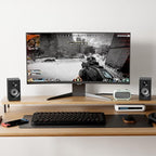 BT16 HiFi Bookshelf Speakers 3.5" Woofer with 1" Tweeter, 60W(30Xx2) Bluetooth 5.3, Powered Stereo Speaker with 24bit DAC USB and Adjustable Treble/Bass, Computer Gaming PC Speakers - Black