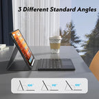 Keyboard Case for iPad Pro 12.9 Inch 2017/2015 (1st & 2nd Generation), 7 Color Backlit, Multi-Touch Trackpad, Detachable Wireless with Pencil Holder Stand Folio Keyboard Cover, Black