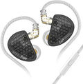 KZ AS16 Pro 8 Balance Armatures in-Ear Earphone,Pro HiFi IEMs Music Earbuds for Studio Recording,Stereo Sound Gaming Earbuds Positioning in Ear Headphones with Microphone Wired(Black,with Mic)