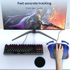 TECKNET 2 Pack Mouse Pad with Wrist Support, Ergonomic Gaming Mouse Pad Pain Relief, Portable Comfortable Mousepad for Computer, Laptop, Office, Home Non-Slip Base, Waterproof Surface - Purple Galaxy