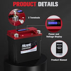 YTX14-BS, 400CCA, Lithium LiFePO4 Motorcycle Battery, Digital Readout,Fits for Kawasaki Ninja ZX-14R,Apirilia 850cc Scooter,Yamaha 660 cc ATV,Apex 1000cc Snowmobile,Honda Pioneer series UTV