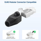Cable Matters 200-Pack Cat6 / Cat5e RJ45 Strain Relief Boots, RJ45 Boot, Cat 6 Boot, Cat6 Ethernet Boots, Black, Suitable for 6.5mm (0.25in) Ethernet Cables