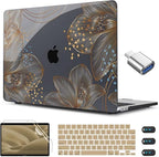 CISSOOK Gorgeous Flower Case for MacBook Air 13.6 inch M4 M3 M2 2025 2024 2022 Release, Hard Shell Case with Keyboard Cover +Screen Protector for MacBook Air 13 inch A3240 A3113 A2681