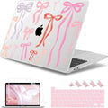May Chen for MacBook Pro 13 inch Case 2022 2021 2020 Release A2338 M2 M1 A2289 A2251, Plastic Crystal Hard Shell Case Cover for MacBook Pro 13 inch Touch Bar Fits Touch ID, Bows Girly