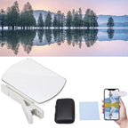 Mirror Effect Lens - Capture Stunning Reflections Instantly, Smartphone Camera Mirror Reflection Clip Kit, Adjustable HD Glass Smartphone Photography Flip Mirror for Creative Photography (White)
