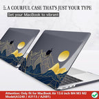 CISSOOK Compatible with MacBook Air 13.6 Inch Case A3240 A3113 A2681, Laptop Hard Shell Mountain Sunshine Cover with Keyboard Cover for MacBook Air 13 M2 M3 M4 Release 2022 2024 2025