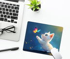 Kawaii Kitten Cute Cat Mouse Pads for Desk, Portable Wireless Computer Mouse pad Small Design with Women, Non-Slip Rubber Base Laptop Mousepad 9.5" x 7.9" Smooth Surface for Office & Travel