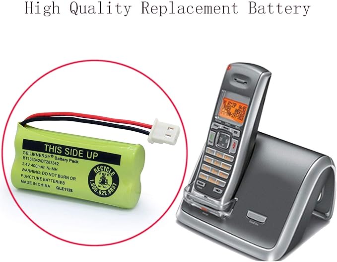 GEILIENERGY BT162342 BT262342 Battery Compatible with BT183342 BT283342 BT166342 BT266342 Vtech CS6114 CS6419 CS6719 with AT&T EL52300 CL80112 CS6719-2 Cordless Handsets (Pack of 4)