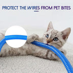 Split Wire Loom Tubing, 10,25ft Cord Protectors from Pets No Chew, Flexible Wire Covers Cord Protectors, Protective Split Cable Sleeve for Automotive Home Industrial Wires(Blue, 1.12inch-10ft)