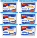 Vacplus Moisture Absorbers 6 Pack, 10.5 Oz Portable Humidity Absorber Boxes for Your Bathroom, Closet & Car, Dehumidifier with Fragrance Free, Navy Blue