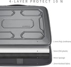 DOMISO 15.6 inch Laptop Sleeve with Handle Shockproof Waterproof EVA Protective Case for 15.6" Yoga 720 IdeaPad 310 320 ThinkPad T570/Legion 5 Gen 6/HP Envy 15/15.6" Notebooks, Silver