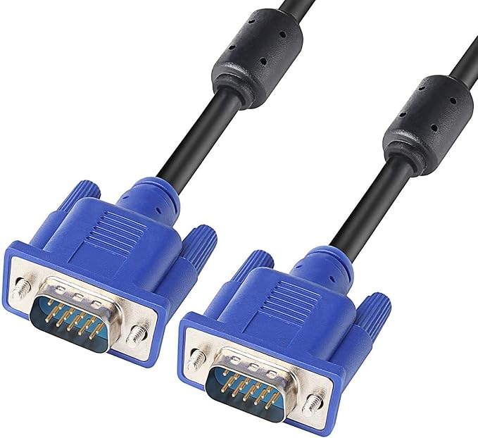 PASOW VGA to VGA Monitor Cable HD15 Male to Male for TV Computer Projector (5 Feet)