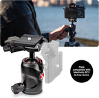 Manfrotto Befree Advanced Camera Tripod Kit with Twist Closure, Travel Tripod Kit with Ball Head, Portable and Compact, Camera Tripod in Aluminum for DSLR, Reflex, Mirrorless, Camera Accessories