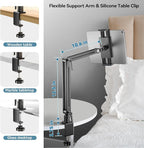 Mount Soporte para Tablet/Portable Monitor/Ereader - Strong Bearing Weight Over 5.5lbs with Built-in Adjusting Wrench with 360°Rotate Base Fits for ipad 4.7-15.6" Tablet Stand Holder
