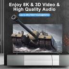 8K 4K HDMI Cable 10FT 2 Pack, High Speed Braided HDMI to HDMI 2.1 Cord Supports 8K@60Hz, 4K@120Hz 144Hz 48Gbps Compatible with Roku TV/PS5/HDTV/Blu-ray