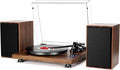 Bluetooth Turntable HiFi System with 36 Watt Bookshelf Speakers, Patend Designed Vinyl Record Player with Magnetic Cartridge, Bluetooth Playback and Auto Off