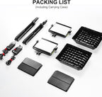 GVM RGB Photography Lighting Kits with 2 Softboxes, 880RS 60W Studio Lights with Bluetooth Control, 2 Packs Video Light with 18 Lighting Scenes, led Panel Lights for Video Recording, 8330lux/0.5M