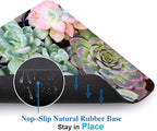Cute Succulents Mouse Pad, Kawaii Succulent Mouse Pad for Women, Anti-Slip Rubber Base Wireless Mouse Pads for Laptop