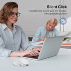 TECKNET Rechargeable Wireless Mouse, 2.4G Silent Mouse, Quiet Click, 6 Adjustable 4800 DPI, Cordless Computer Mouse, Ergonomic Mouse for Laptop, 6 Buttons USB Mouse for Chromebook, Ergo Grip - White