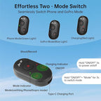 Bluetooth Camera Remote Control for iPhone, GoPro Camera Shutter Remote with Type-C Charging - 65ft Range - Instant Pairing - Compatible with iPhone 12-17 Pro Max, GoPro 8-12, iPad, Android