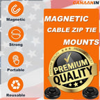 Magnet Zip Tie Mount Clips Magnetic Zip Ties Mount Base Holder Strong Wire Cable Holder Mount Wire Clips Management for Home Office Marine Electrical Wiring (D23 20Pcs)