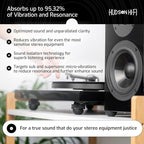 Silicone Speaker Isolation Feet (4-Pack, 1") – Non-Skid Adhesive Pads for Turntable, Subwoofer & Audio Gear – Anti-Vibration Damping, 20 Duro Rubber