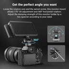 SmallRig Quick Release Camera Monitor Mount with Cold Shoe, Supports Swivel 360° and Tilt 170° Adjustable, Drop-in HawkLock Camera Hot Cold Shoe Monitor Holder for 5" & 7" Monitor - 3514C