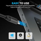 SABRENT 8K USB Type-C to HDMI Adapter - 8K@30Hz & 4K@120Hz, HDR10/Dolby Vision, VRR & FreeSync, Compatible with Laptops, Tablets, Smartphones, Portable Gaming Systems, Aluminum Design (DA-CH8K)