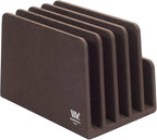 MobileVision Multi Device Stand & Organizer for Smartphones, Tablets and Laptops, Executive Dark Brown, 5 Slots