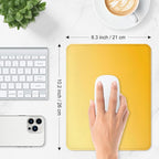 ITNRSIIET Mouse Pad Non-Slip Rubber Base Smooth Surface Stitched Edges Waterproof Durable Compatible with All Mice for Office & Gaming, Desk Accessory, 10.2x8.3x0.12 inch, Yellow Gradient
