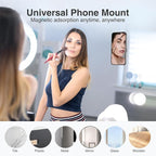 elitehood Magnetic Phone Stand, Small & Portable Magnetic Phone Holder [Dual Strongest Magnets], for Magsafe Foldable iPhone Stand, Universal Cell Phone Stand for Desk Gym Mirror Wall, Black