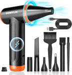 Compressed Air Duster - 150000RPM Brushless Motor, Mini Air Blower for PC Cleaning Kit, Canned Air Duster for Computers, Rechargeable & Portable Compressed Air for Electronics