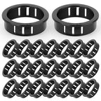 30PCS 1" Black Cable Snap Bushing Grommet, Snap in Cord Bushing Protect Cables