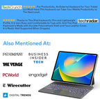 Keyboard Case for iPad Air 13 (M3 2025 / M2 2024) and iPad Pro 12.9 inch 6th / 5th / 4th / 3rd Generation – Magic-Style Magnetic Keyboard Case with Multi-Touch Trackpad – Floating Cantilever Stand
