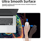Galdas Gaming Mouse Pad XXL XL Large Long Extended Big Mousepad Non-Slip Rubber Keyboard Mouse Pad with Stitched Edges for Laptop Home Office (31.5x11.8x0.08 Inch) … (Handle)