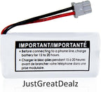 JustGreatDealz Battery BT-1021 BT1021 BBTG0798001 for Uniden Cordless Handset Telephones (2-Pack)