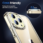 UniqueMe 3 Packs Compatible for iPhone 14 Pro Max/iPhone 14 Pro Camera Lens Protector Acrylic [Not Glass],[Case Friendly][Scratch-Resistant][Night Shooting Mode]-Glitter Golden