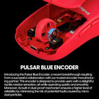 Pulsar Gaming Gears X2H mini Wireless Gaming Mouse, Limited Color Edition, Ultra Lightweight 1.83 oz (52 g), Symmetrical, Optical Switch, 26000 DPI, PAW3395 Sensor (Mini, Wireless, Red)
