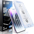 SMARTDEVIL 2 Pack Screen Protector for iPhone 14 Pro Max (6.9 Inch) Tempered Glass, HD Clear Film, Easy Installation, Dust-Free & Bubble-Free